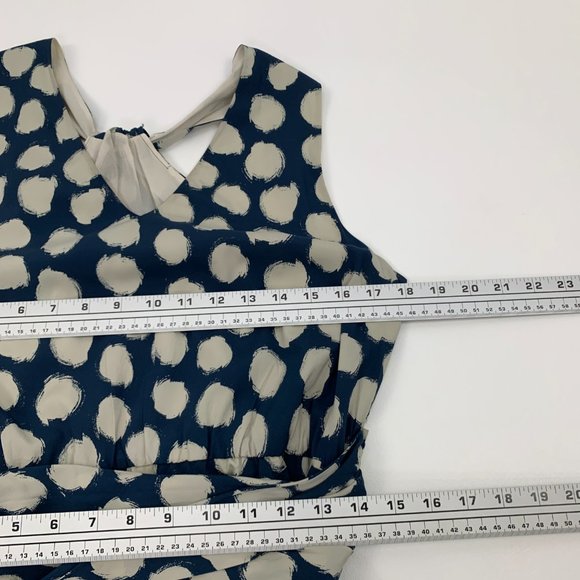 Theory Ruchia Ikat Dot Sleeveless Silk Mini Dress Silk Blend - Picture 10 of 12